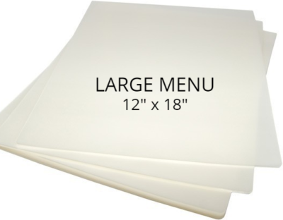 Binding101 12 x 18 Large Menu Matte/Gloss Pouches [5 mil] (100 Box) 02121805MT